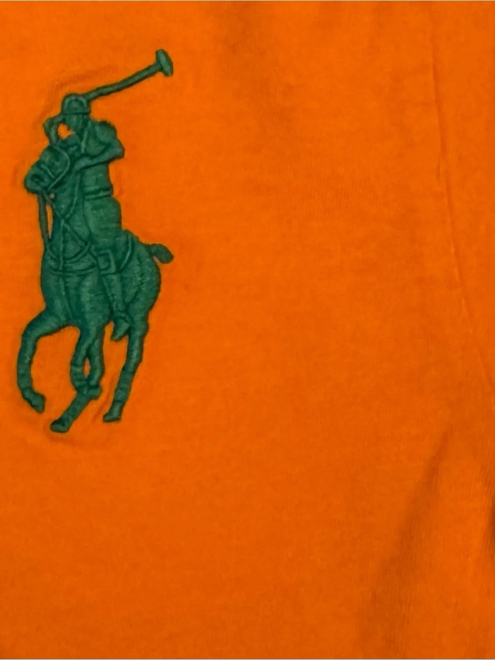 Polo by Ralph Lauren Orange Short Sleeve Tee with Green Pony